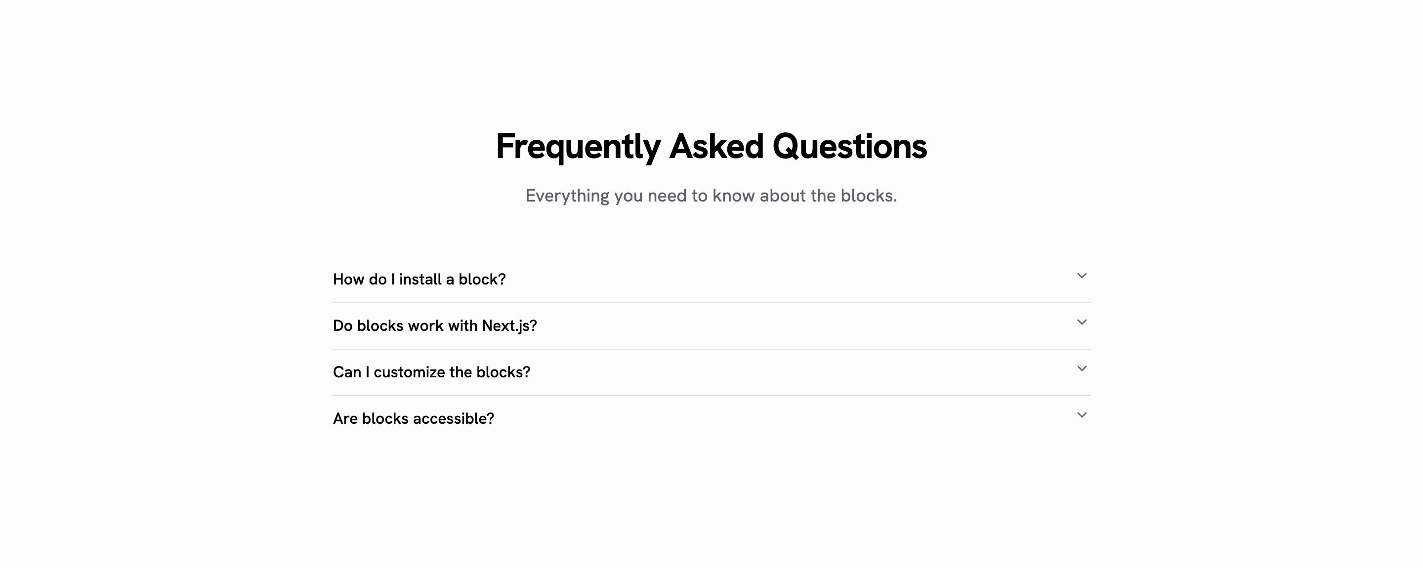 FAQ — Accordion preview