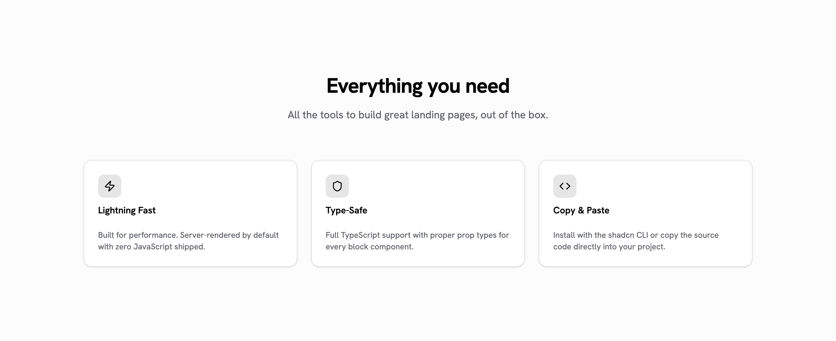 Features — Icon Grid preview