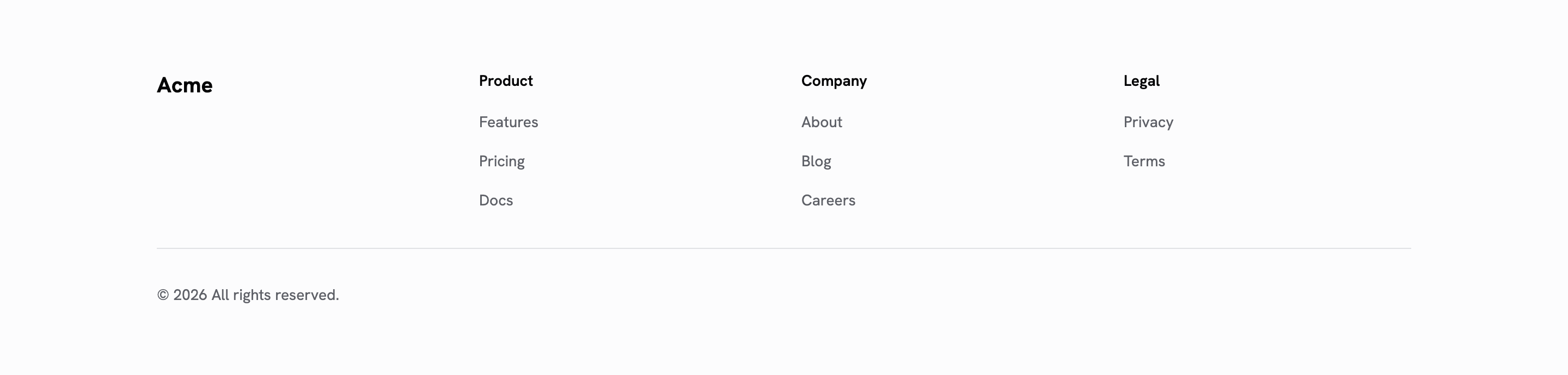 Footer — Multi-Column preview