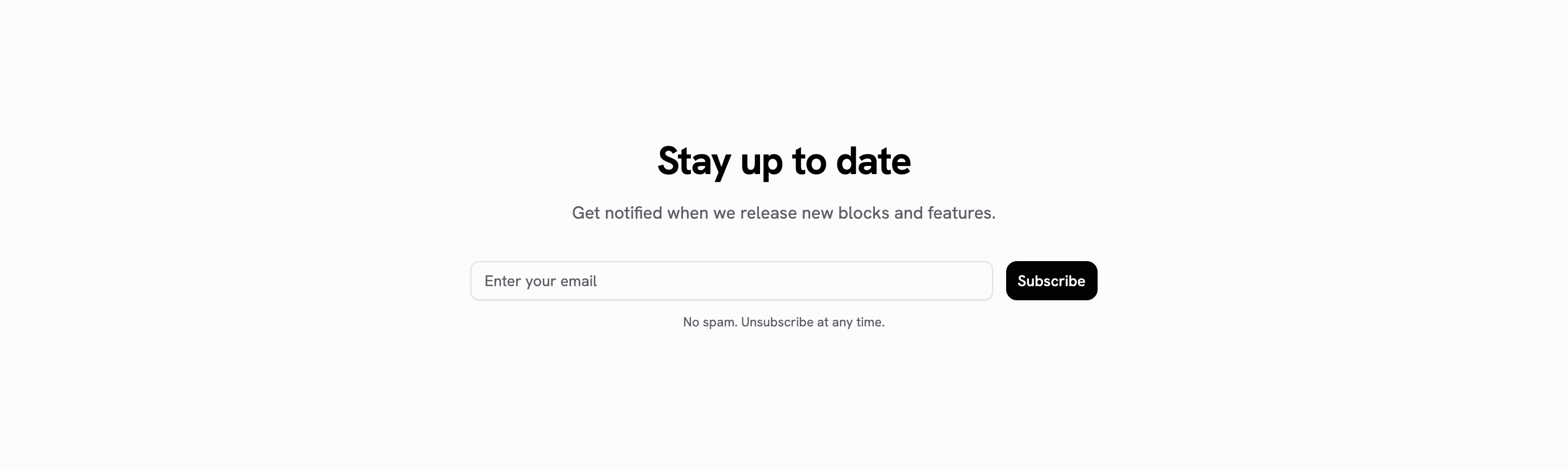 Newsletter — Signup preview